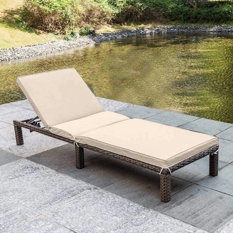 Outdoor Modern Sun Rattan Loungers for Swing pool side of   Beach folding luxury wicker  bed  chair