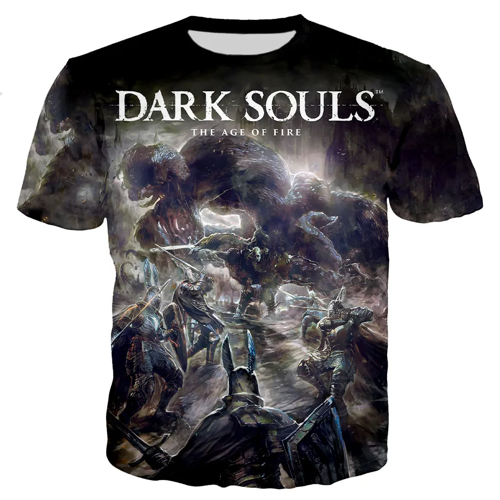 2023 Game Dark Souls 3D Graphic T-shirt Unisex Casual Style Tshirt Men Women New Fashion Cool Streetwear Oversized Tops Tee