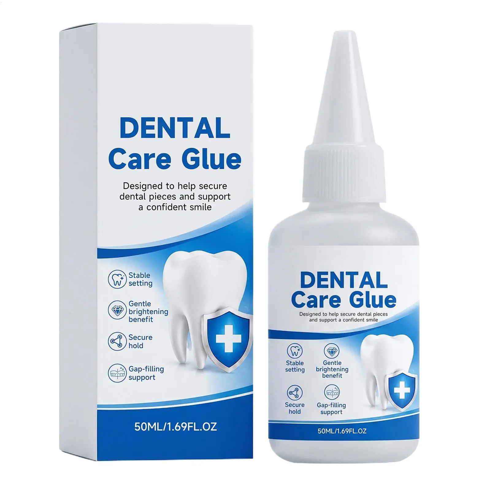 Denture Adhesive Gel for Denture Securing Fills Gaps Improve Fit Comfort Long Lasting Hold Dental Care Glue Hold Denture Care