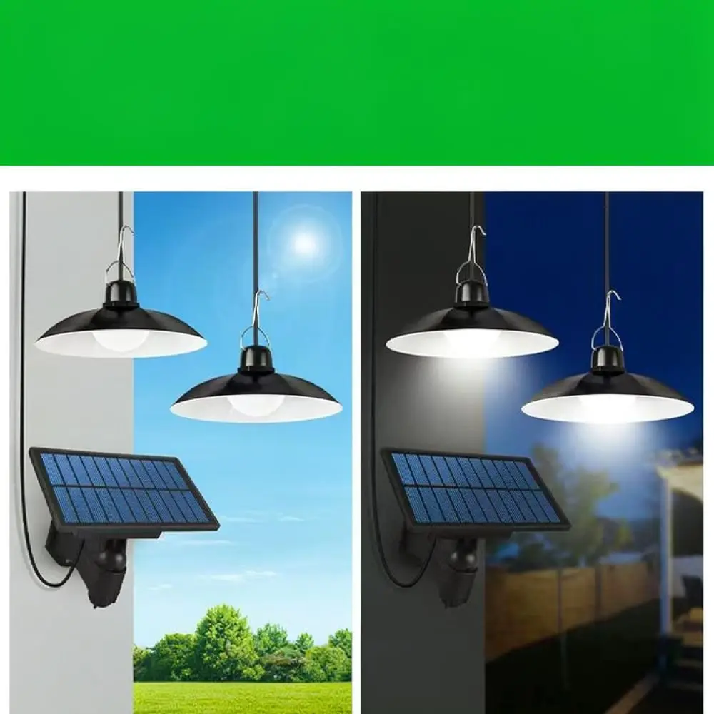 モダンなデザインの分割型ソーラーペンダントライト。屋外用led照明で、裏庭、テラス、家庭用ガゼボ、キャンプ用テント、室内装飾に最適。