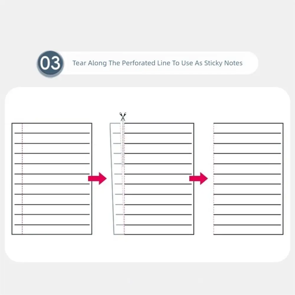 100 Pz/set Semplice Autoadesiva Espansione Note Appiccicose Esstenibili Tearable Memo Pad Etichette Adesive Appiccicose Adesivo Ufficio Scolastico