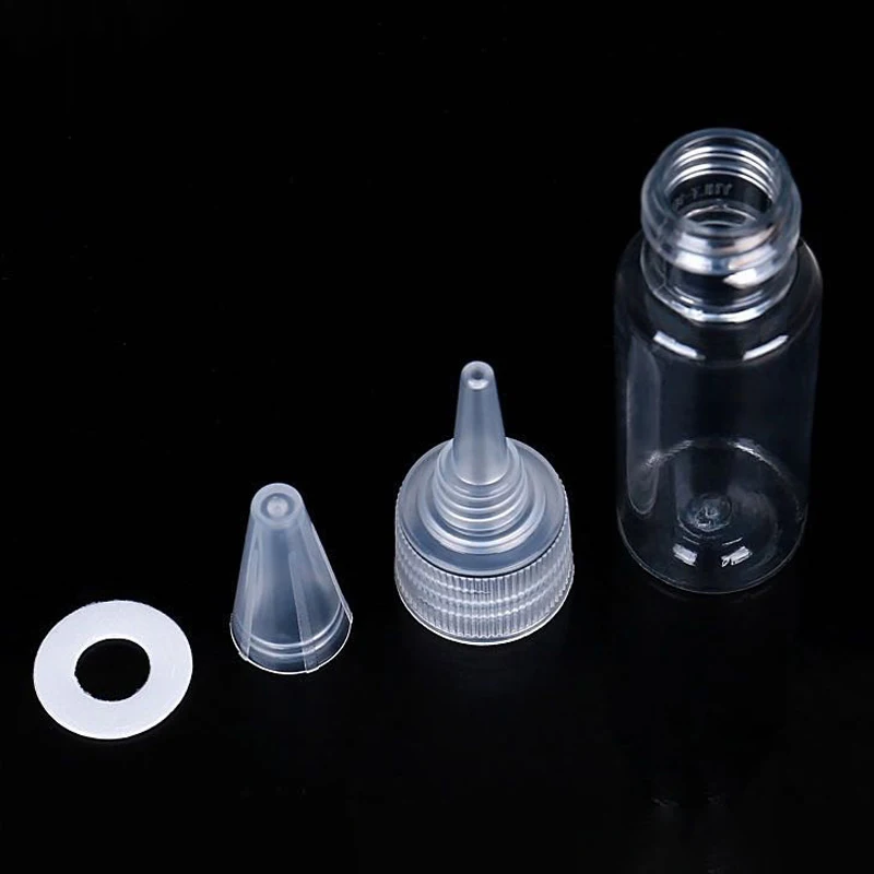 Transparent Plastic Squeeze Dropper Bottle Emulsion Extrusion Bottling Spot PET Ink Glue Empty Container Organizer Split Bottles