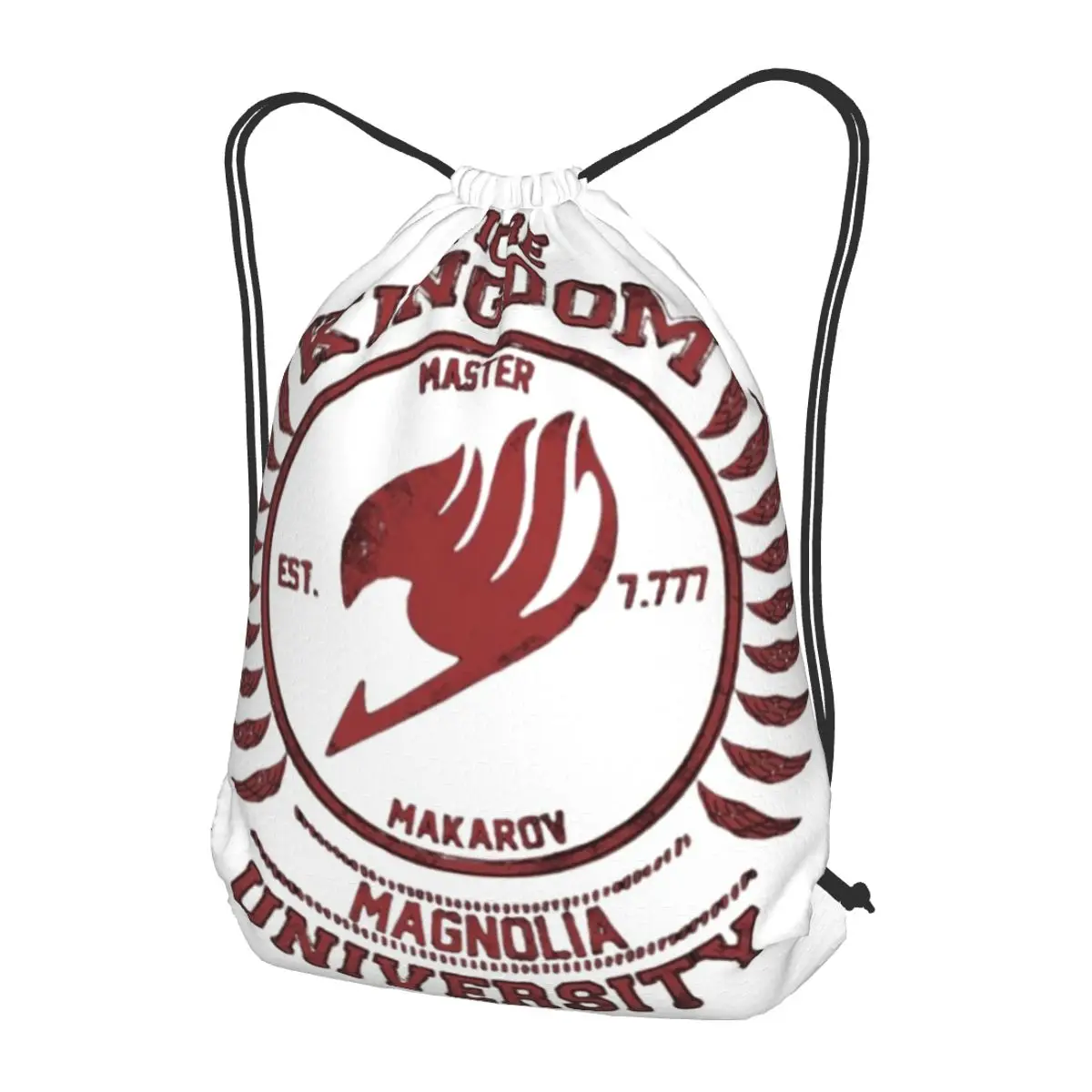 

Fairy Tail Team Flag Backpacks Casual Drawstring Bags Storage Bag Book Bags for Travel Students