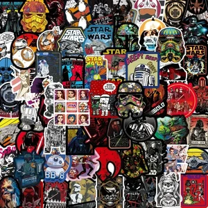 100pc 스타 워즈 스티커 노트북 오토바이 전화 자동차 여행 가방 데칼 DIY 방수 스티커 어린이 장난감 10 최고의 판매 초퍼 스타 워즈 - №4