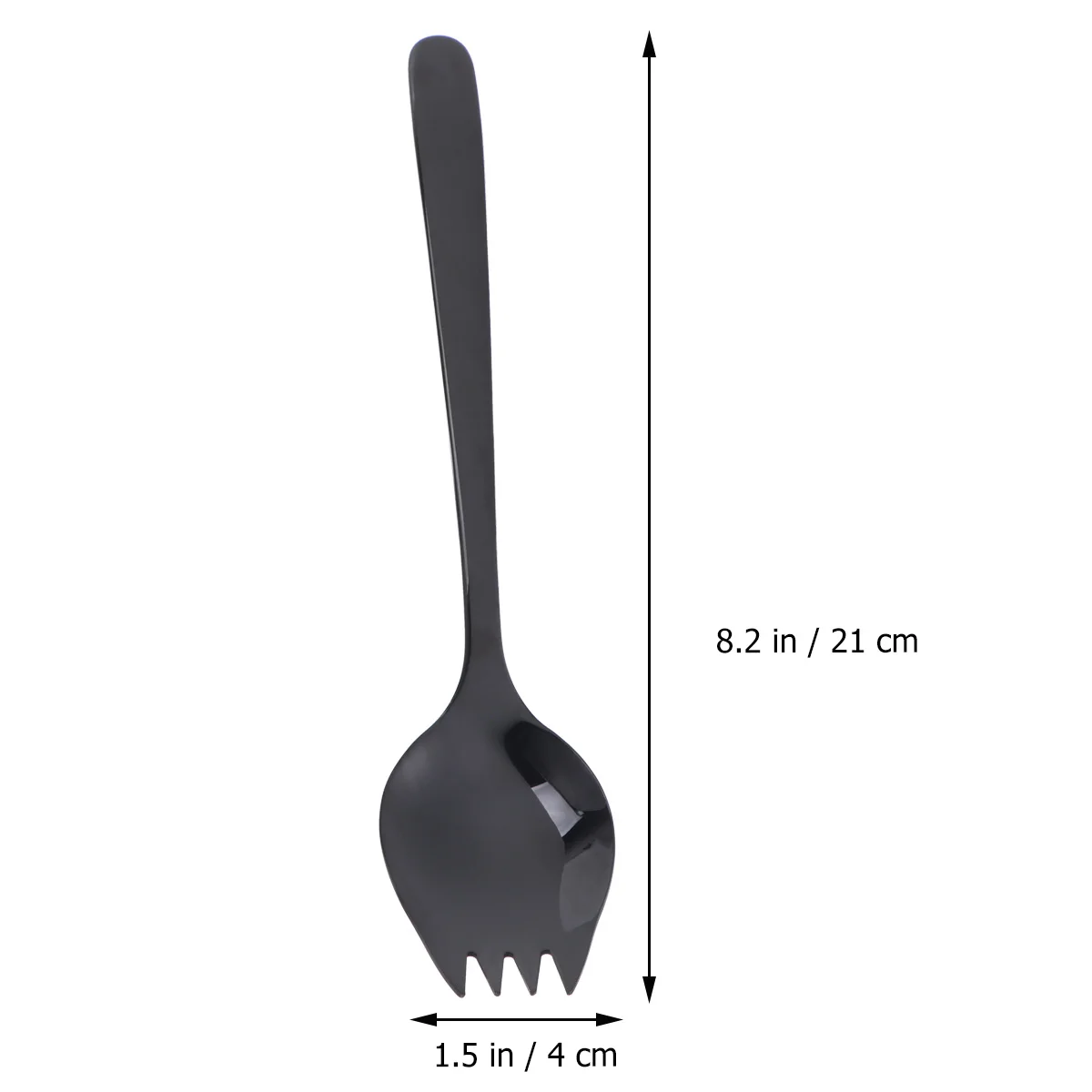 

Stainless Steel Spork Heavy Duty Long Handle Spoon Fork Combo Salad Dessert Fruit Eating Utensil Kitchen Tool