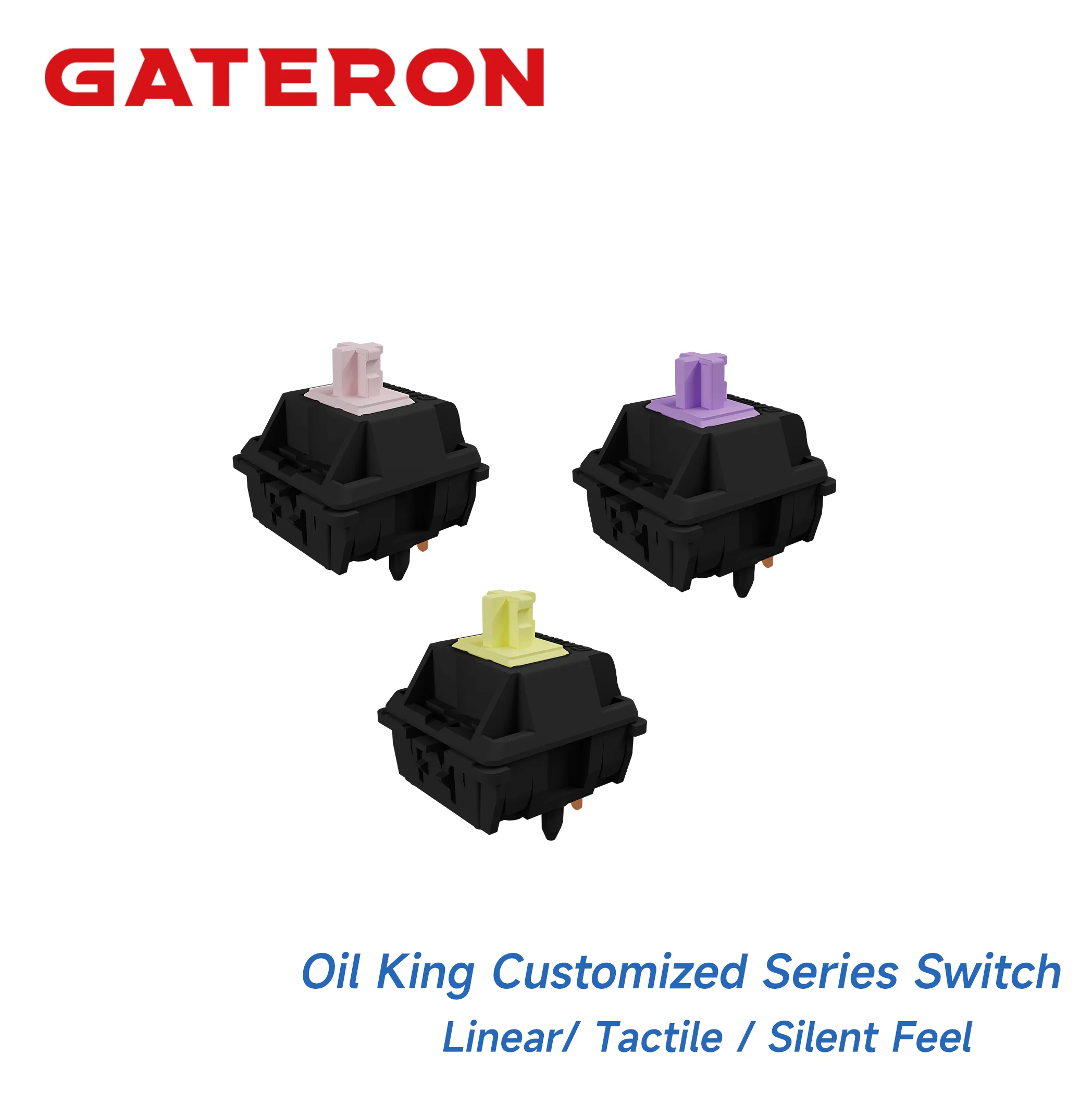 GATERON Oil King Familier Serie Schalter Linear Taktil Leise Linear RGB Vorgeschmiert Anpassbar DIY Hot-Swap Mechanische Tastatur