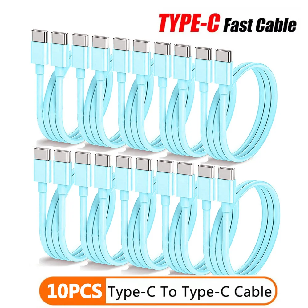5-10 Stück Typ-C zu Typ-C PD Schnellladekabel für Phone 15 16 Huawei Xiaomi Samsung Typ-C Geflochtenes Kabel Zubehör Datenkabel