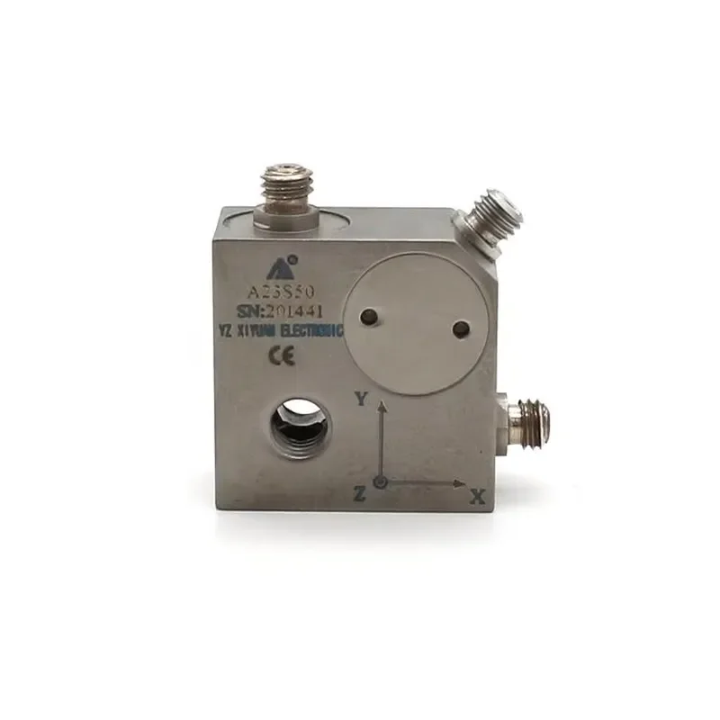 Universal Triaxial Voltage Type IEPE Piezoelectric Vibration Sensor / Accelerometer 3-Axis Sensor