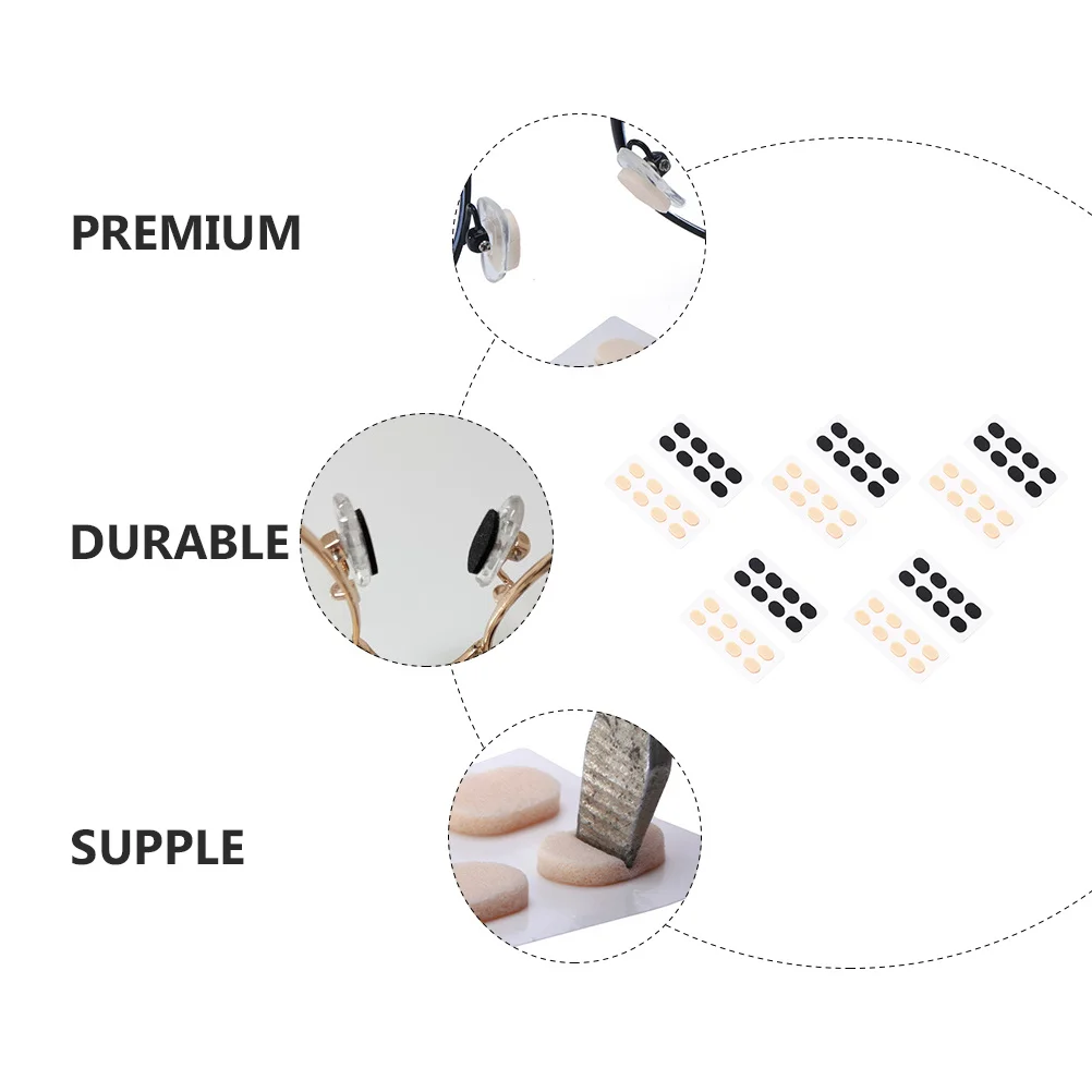 

Anti-Slip Nose Pads for Glasses High Viscosity Eyeglass Cushion Replacement Comfortable Fit Non-Slipping Eyewear
