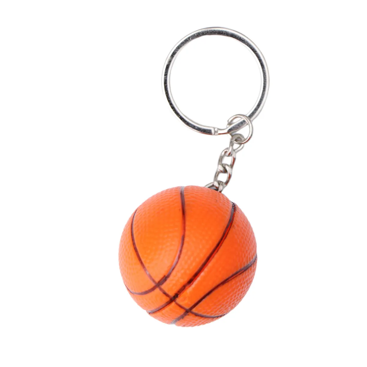 Basketball Keychain 4Cm Orange Rough Surface Creative Sports Key Ring for Keys Organization Bag Purse Backpack Car Decoration