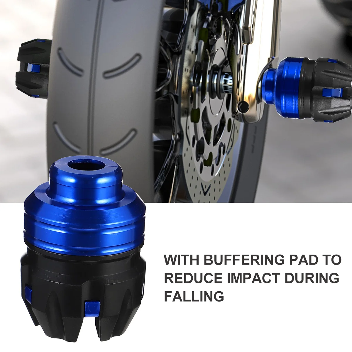 

2PCS Anti fall Cup Front Wheel Fork Frame Sliders Motorcycle Crash Protector Aluminum Alloy High Hardness Wear Corrosion