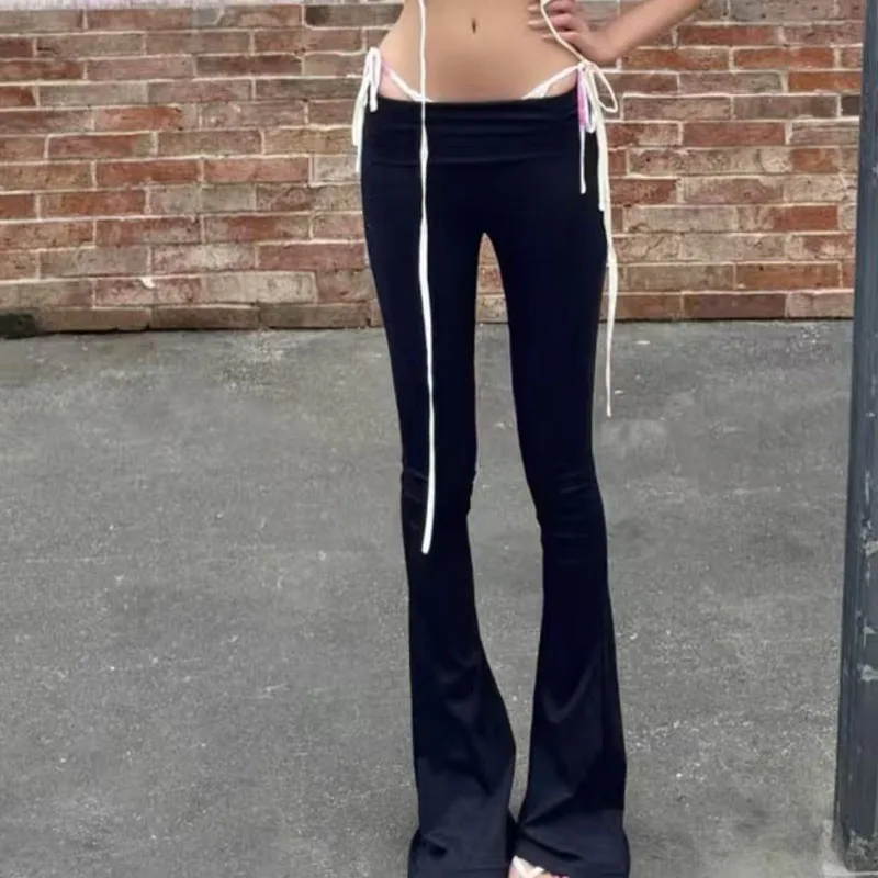

High-Stretch Casual Pants, Sweatpants, 2026 Spring New Arrival, Y2K Women's High-Waisted Thickened Slim-Fit Flared Yoga Pants