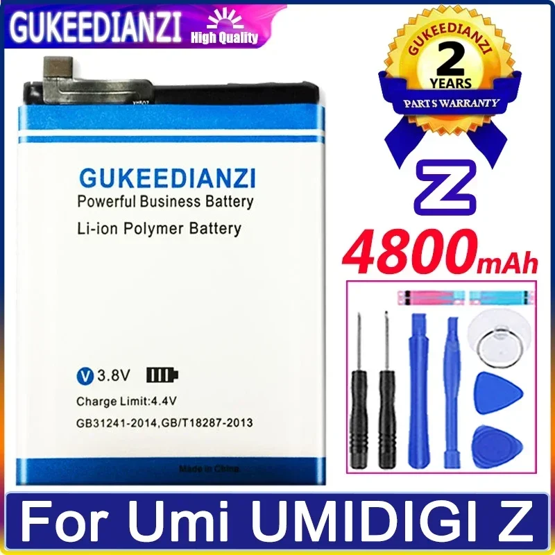 

GUKEEDIANZI 4800 мАч для UMIDIGI Z 2 Сменный аккумулятор для UMI Umidigi Z2 аккумулятор батареи для телефона