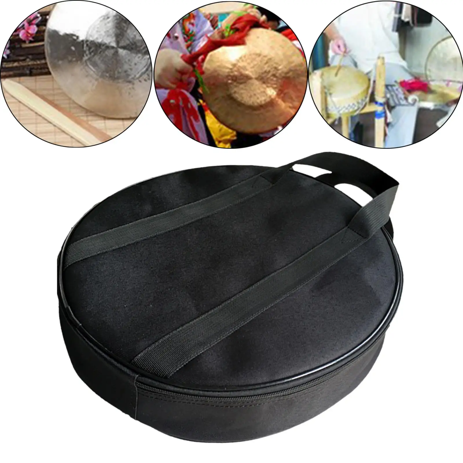 Durable Cymbal Resistant Dumb Drum Bag Dust Proof Black Oxford Cloth Shoulder Straps High Quality Case Bag Carrier