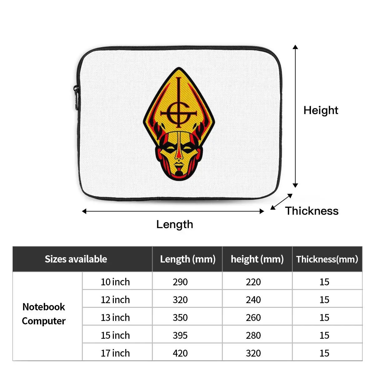 Rock Band Ghost BC Notebook Laptop Bag Case Pouch 10 12 13 15 17 Inch For Macbook Air Pro Tablet Shockproof Case Bag