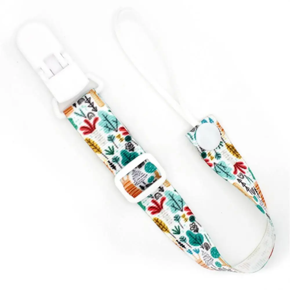 Modellen Baby Fopspeen Clip Fopspeen Anti-Verloren Ketting Dummy Clip Tepel Houder Baby Cartoon Print Kind Fopspeen Clips Lanyard