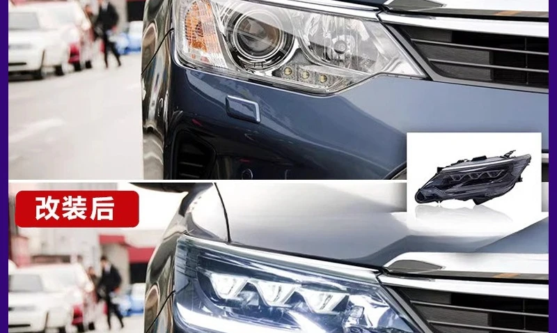 

Suitable for 15-18 Camry Camry Three-eye Headlight Assembly Modified LED Daytime Running Light Running Water Turn Signal