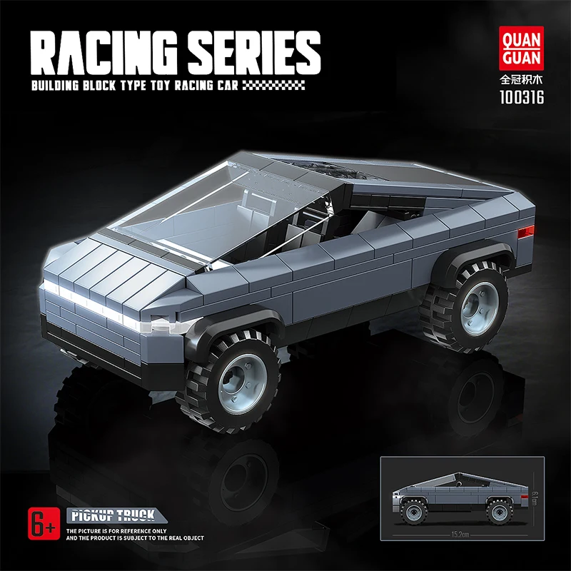 

Creative Cybertruck Vehicle Building Blocks City Speed Champion Pickup Car Sport Super Model Bricks Kids Educational Toy Gift