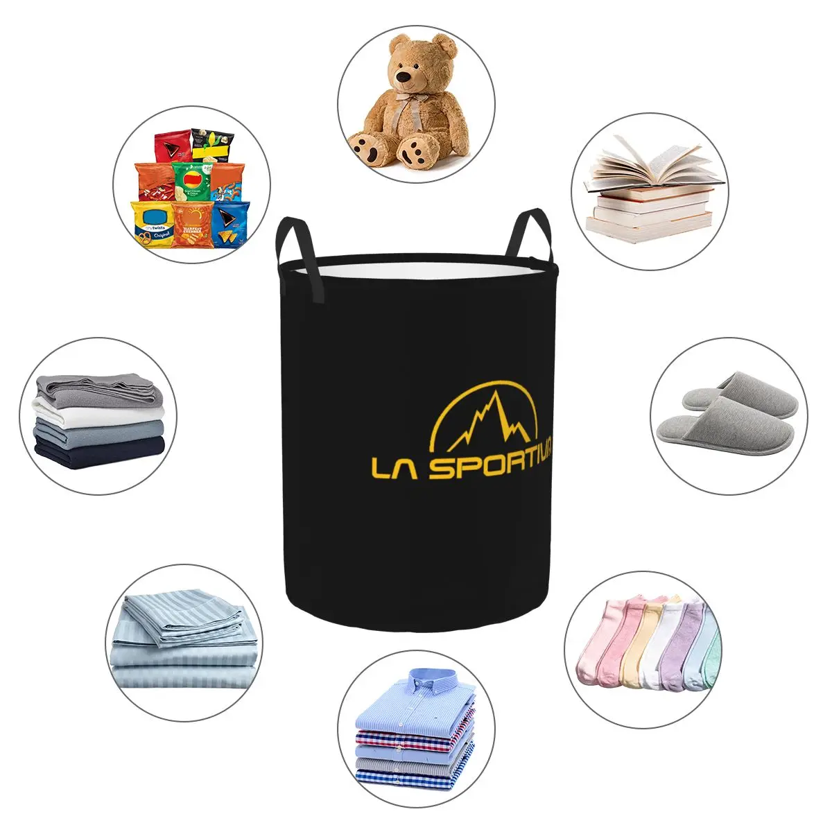 La Sportiva Logo Laundry Basket Foldable Climbing Clothes Hamper for Baby Kids Toys Storage Bag