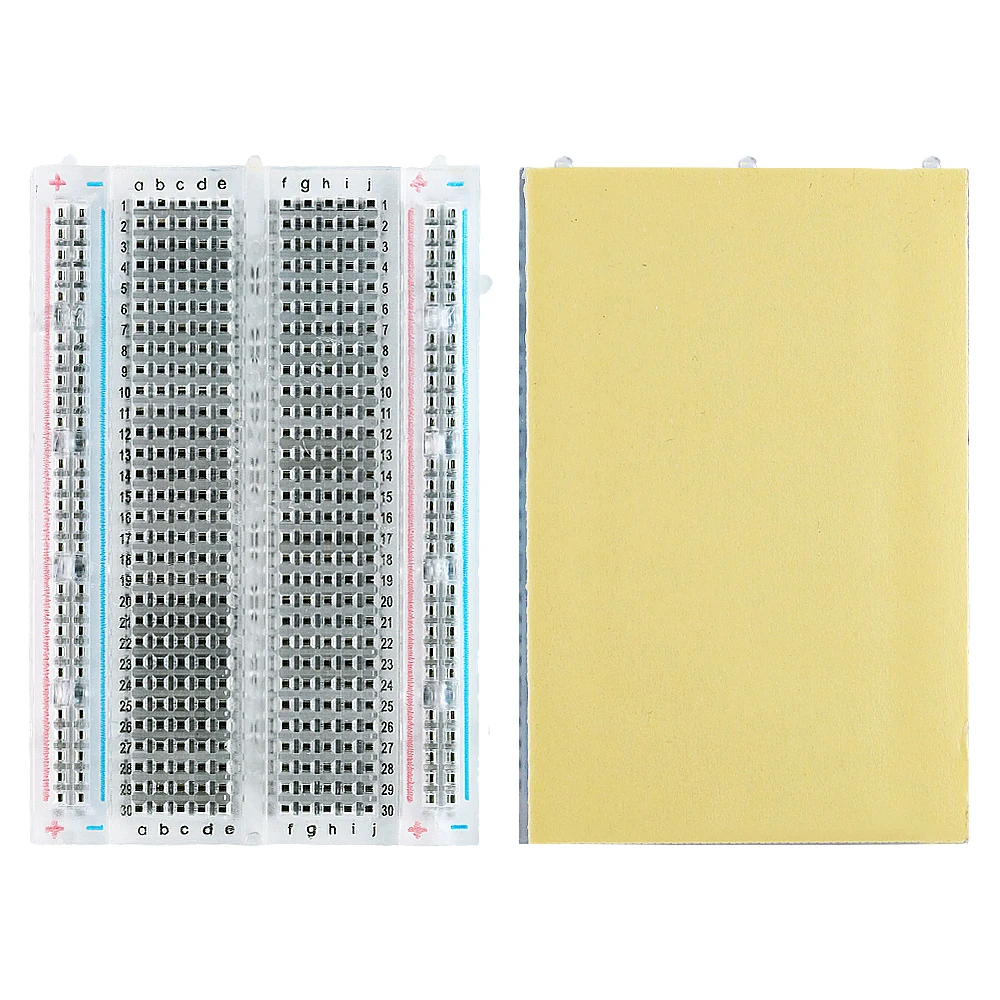 Transparent Mini Breadboard 400 Points Protoboard 83x55mm ABS Test Solderless Circuit Board for DIY Electronic Experiment