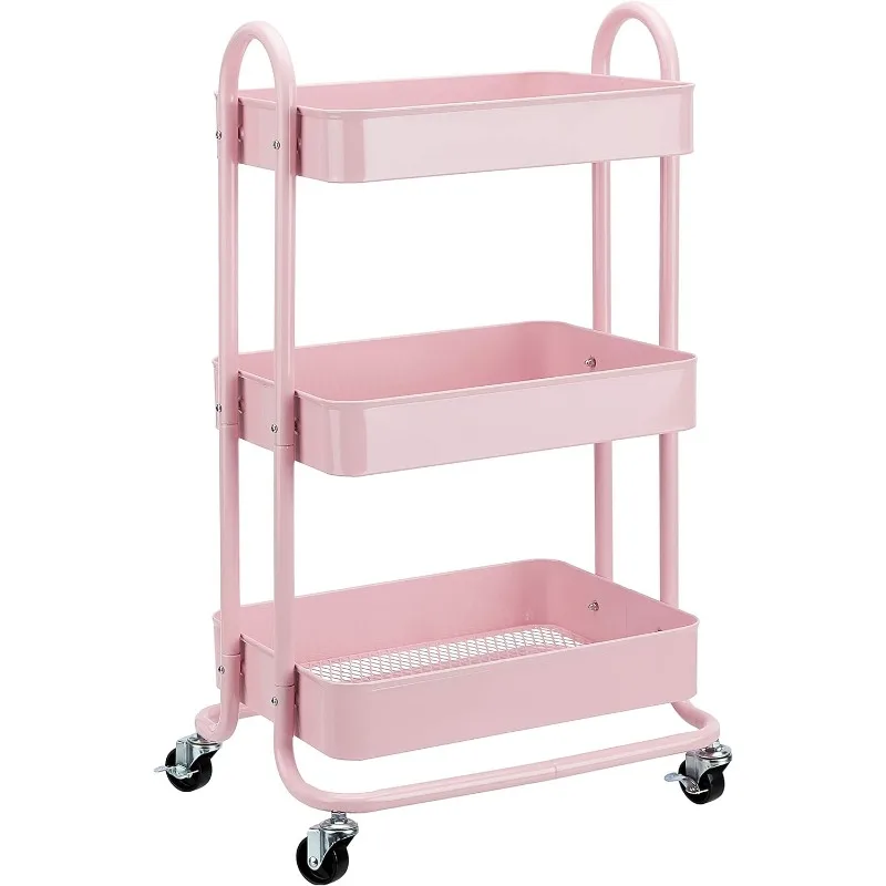

3-Tier Rolling Storage Utility or Kitchen Cart with Wheels
