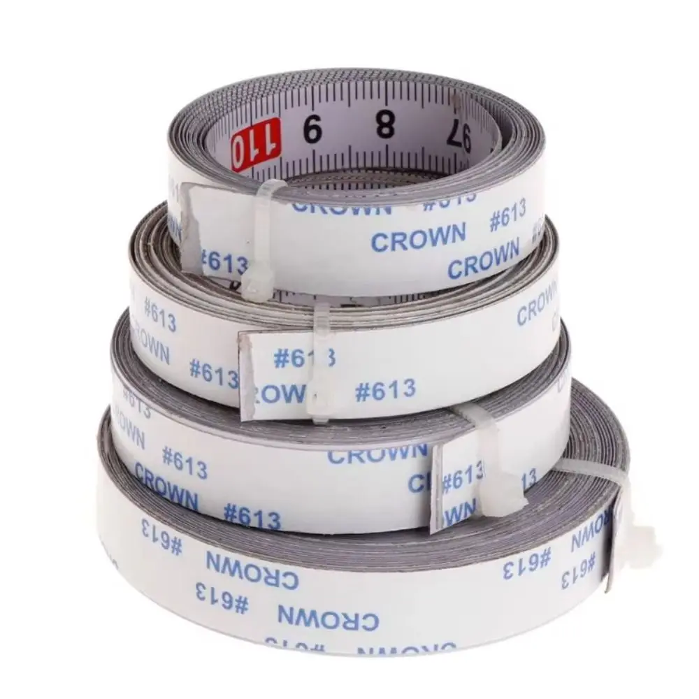 

1m-5m Miter Track Tape Measure High Precision Clear Scale Self Adhesive Scale Ruler Steel Free Cutting Metric Scale Ruler