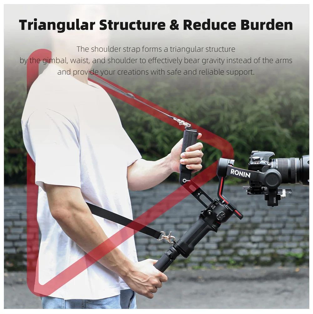 For DJI RS 3 RS4 PRO Gimbal Shoulder Strap Handle Base Adjustable Pressure Relief Soft Padding Stabilizer Lanyard For DJI RS