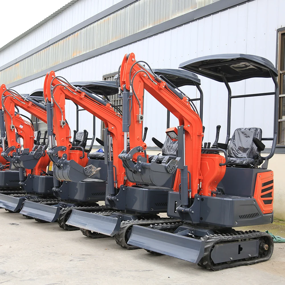 Chinese 1.2ton Mini Excavator Prices Small Hydraulic Excavators Mini digger 1ton 2 Ton Koop192f Engine Micro Digger for Sale