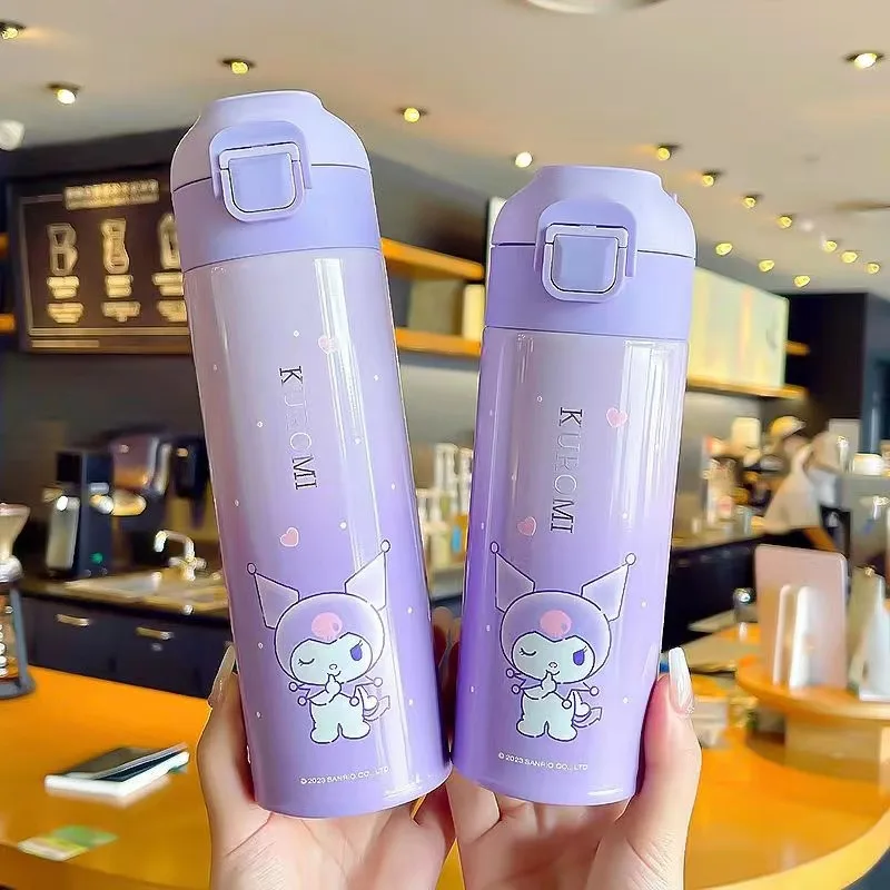 

Fashion Sanrio Cup Mymelody Kuromi Cinnamoroll Pochacco Thermos Cup High Appearance Level Cartoon Water Cup Straight Drink Cup