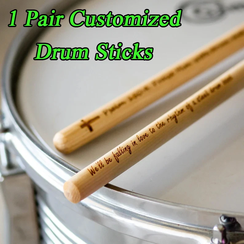 Personalized DRUMSTICKS Custom Engraved Drum Sticks Drummer Gifts for Him Dad Boyfriend Men Son Husband Musician Band Drums