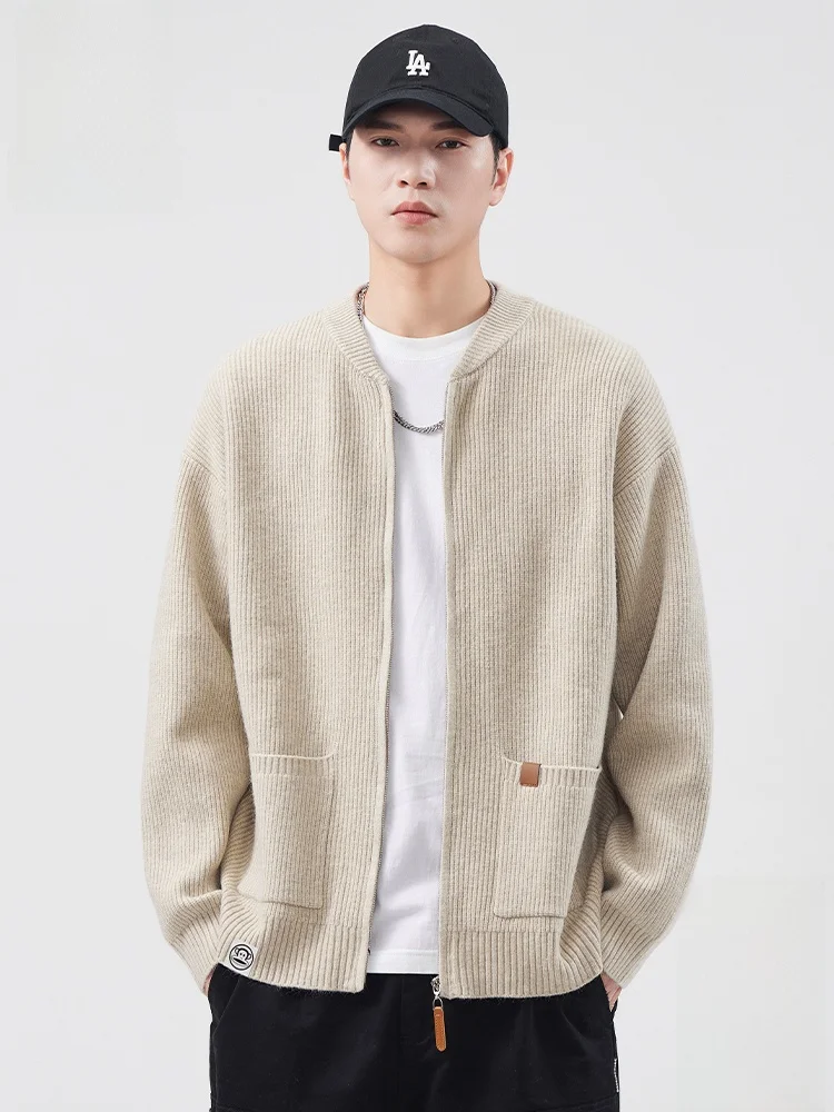 

Мужской кардиган Paul Frank на молнии, трикотажный, повседневный, удобный, универсальный, осенний, с длинными рукавами, круглым вырезом, с животным принтом