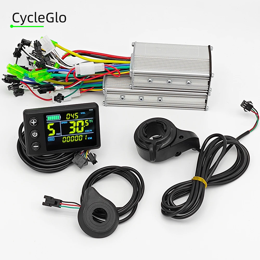 Ebike Brushless Motor Controller 500W 22A 36V 48V with S866 LCD Color Display Set for Electric Mountain Bike Scooter Accessories