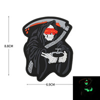 WARNING DRONES ZONE Tactical Reaper Patches Unmanned Aerial Vehicle UAV 3D PVC Hook Loop Glowing Badge Helmet Backpack Emblem