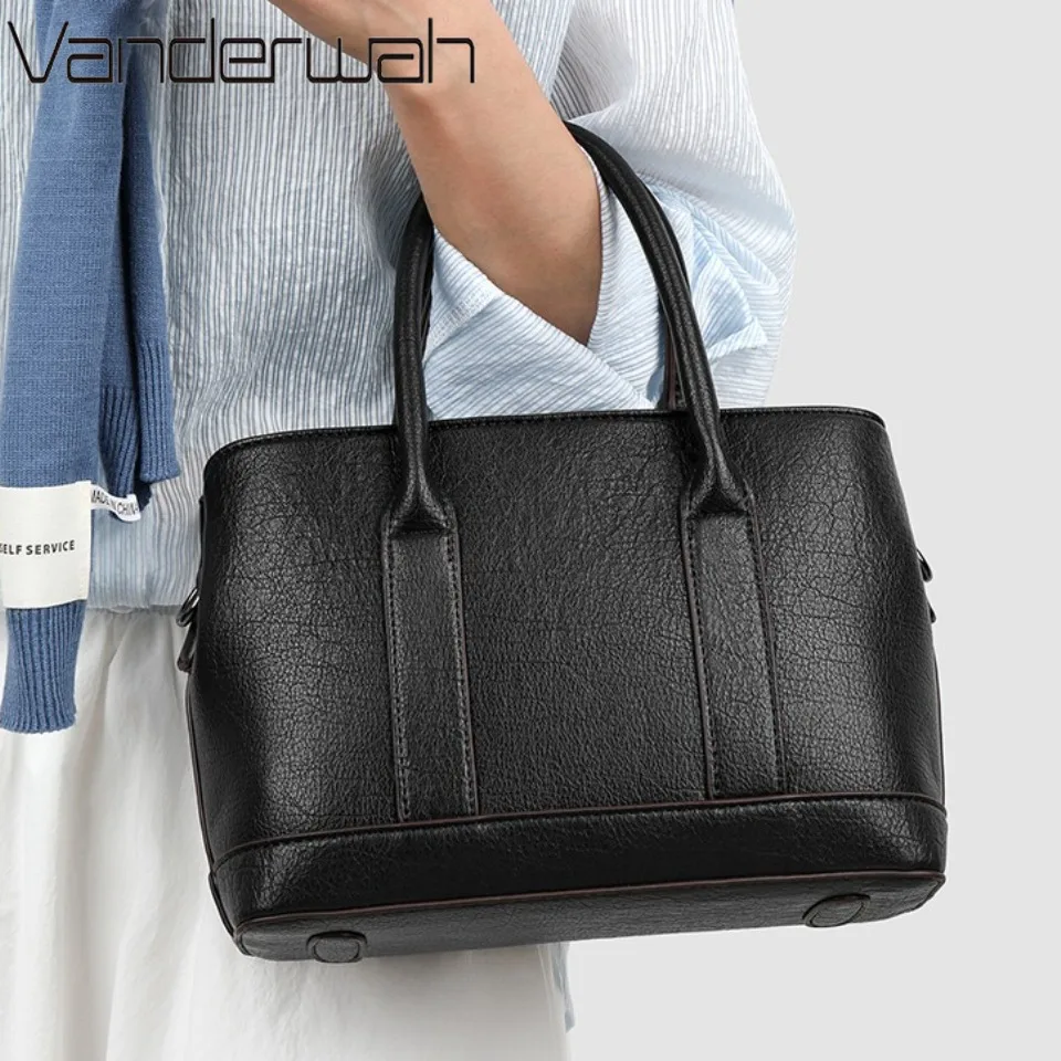 

Натуральная брендовая большая сумка из мягкой кожи, женские сумки большой вместимости, дизайнерская сумка, винтажная сумка на плечо, дорожные сумки