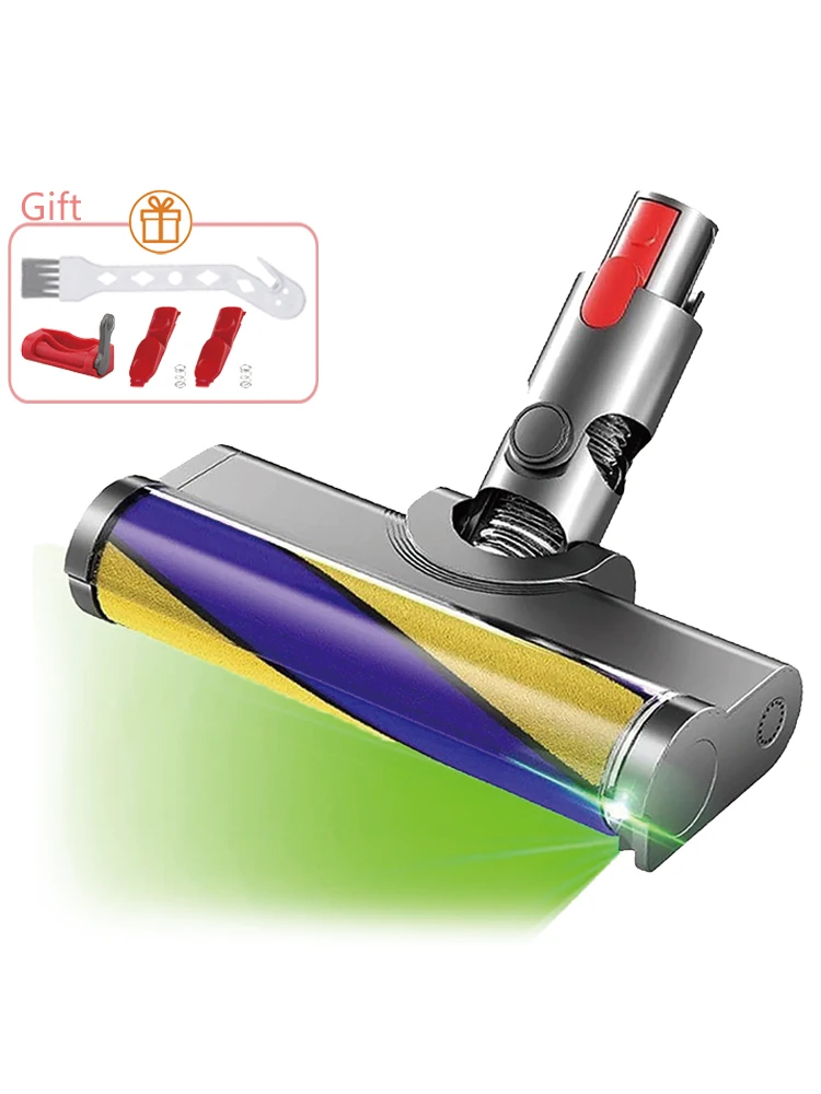 Voor Dyson V7 V8 V10 V11 V15 Stofzuiger Zachte Roller Borstelkop Vervanging, met Groene LED Reinigingslicht, Goed Voor Harde Vloer - afbeelding 2