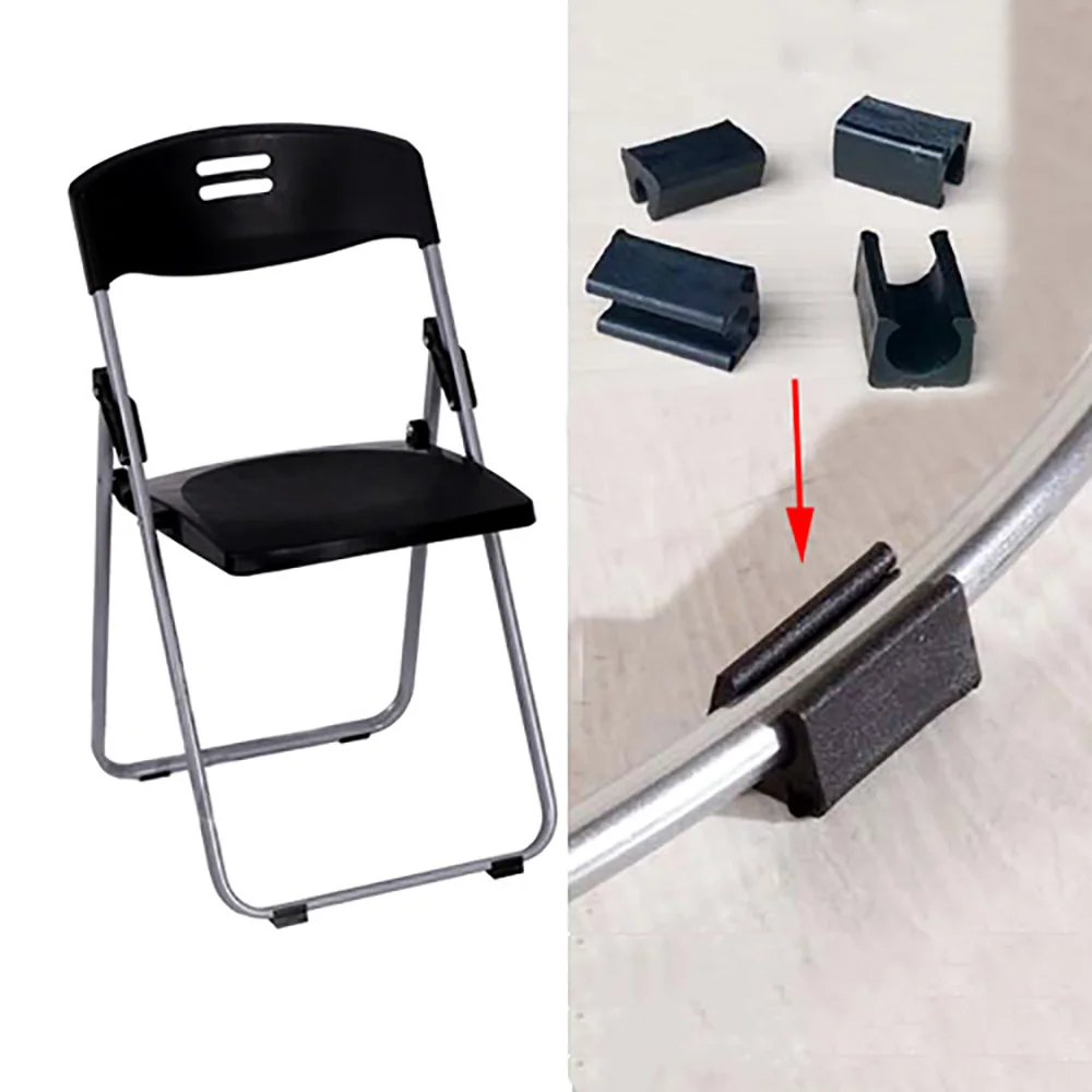 5/10pc Chair Foot Anti-Front Tilt Pipe Clamps Bow Chair U Shape Plastic Tube Cover Floor Glides Tubing Caps Stool Leg Pad Damper