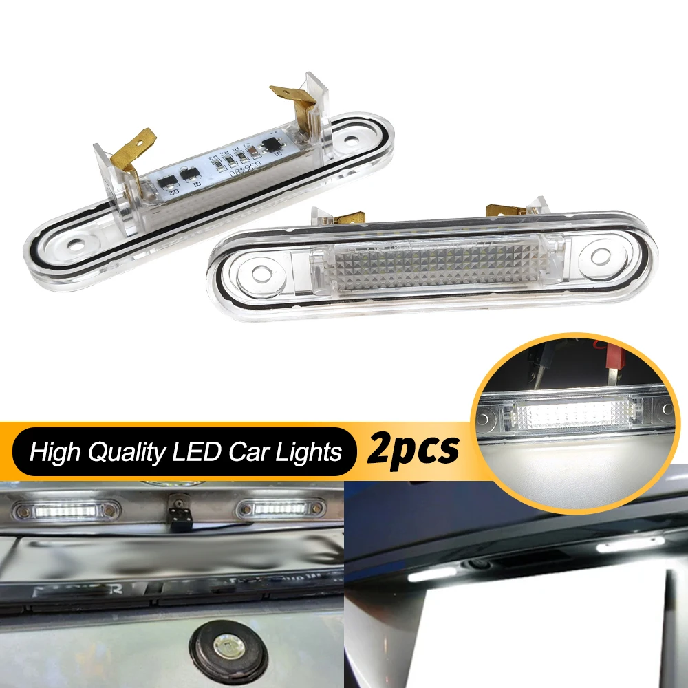 2PCS Error Free White LED License Plate Light Number Plate Lamp For Mercedes Benz E-Class W124 W201 C-Class W202