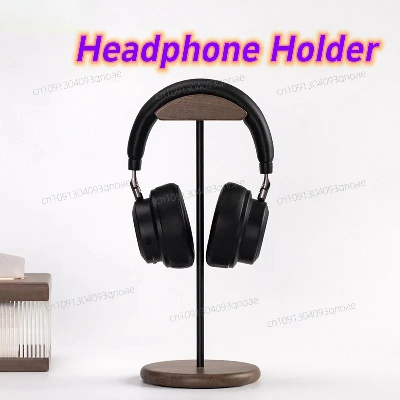 

QSWRITE Walnut solid wood headphone hanger headphone stand headset holder wood headphones support