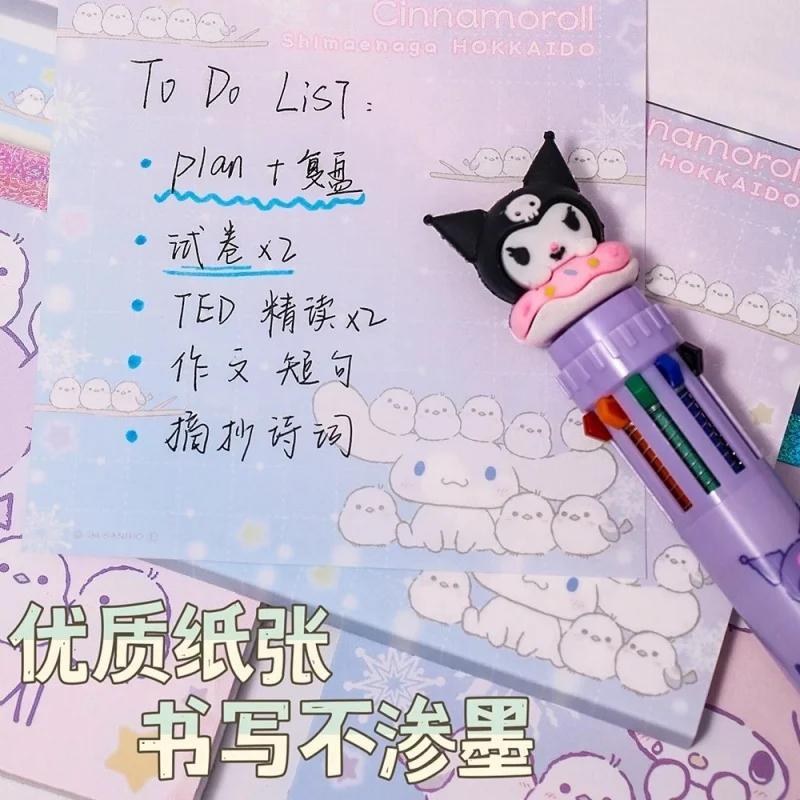 6 Buah/Banyak Sanrio Kuromi Cinnamoroll Hangyodon Memo Pad Kreatif N Kali Alat Tulis Label Notepad Bookmark Post Perlengkapan Sekolah