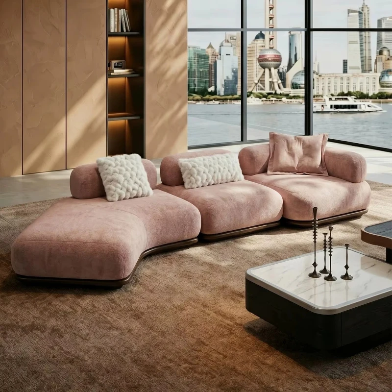 Guanshan fabric sofa high-end modular horizontal hall modern simple living room furniture sofa