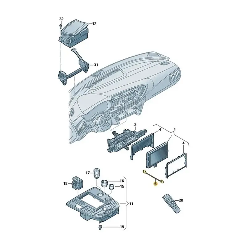 A85E-Car Accessories 4G1971086C Multi Media Interface MMI Display Unit Cables For A6 C7 A7 2011-2014 view 2