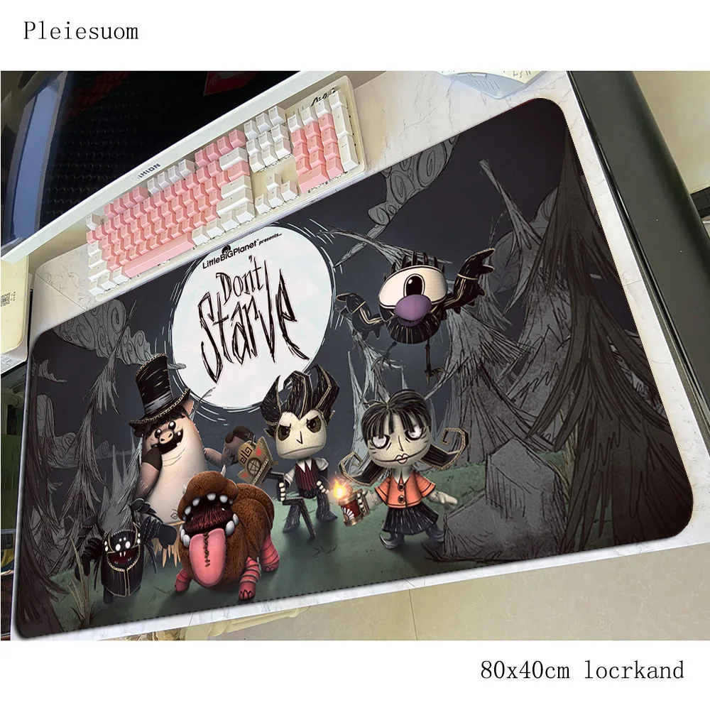 Não starve mousepad 80x40cm gaming mouse pad gamer tapete presente de halloween jogo computador mesa padmouse teclado 3d grandes tapetes de jogo