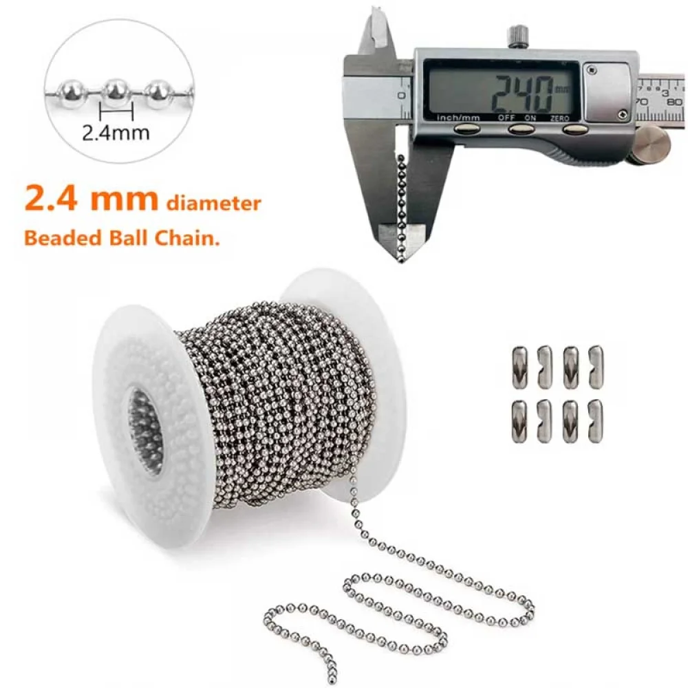 1roll Iron Beads Chain for DIY Jewelry Making