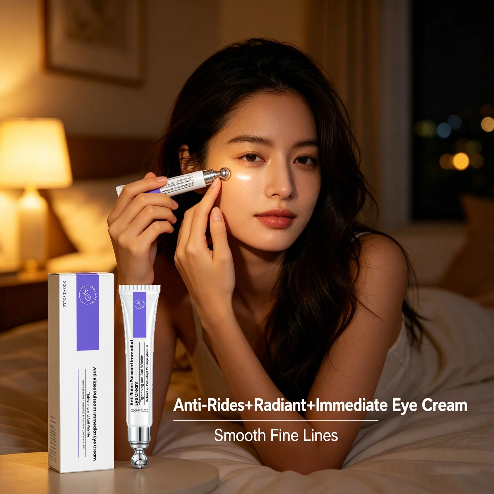 Retinol Eye Lotion Moisturizing Soothing Skin Reduce Fine Lines Improve Skin Elasticity Anti Rides Puissant Immediat Eye Cream
