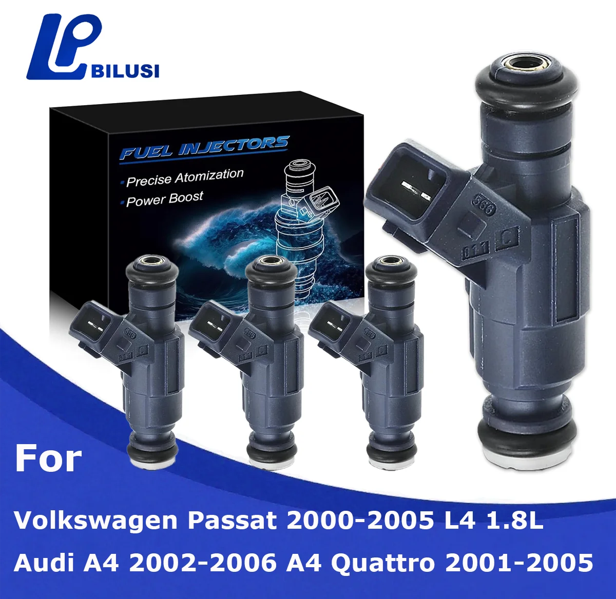 

Bilusi Fuel Injectors For Audi A4 2002-2006 A4 Quattro 2001-2005 Volkswagen Passat 2000-2005 1.8L Gas Replace# 0280156065