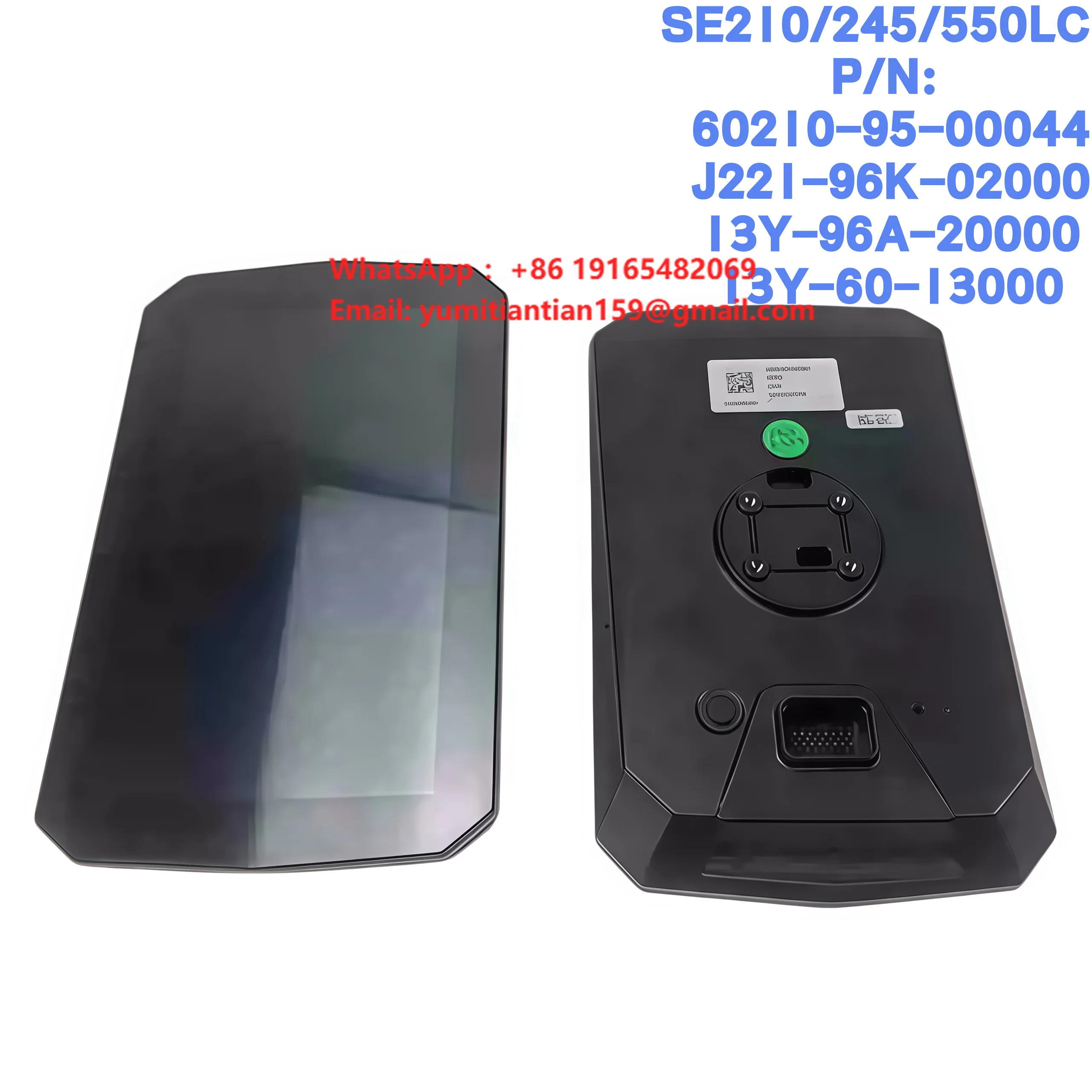 Shantui Parts Excavator SE210/245/550LC Cab Monitor Display Assembly 60210-95-00044 J221-96K-02000 13Y-96A-20000 13Y-60-13000