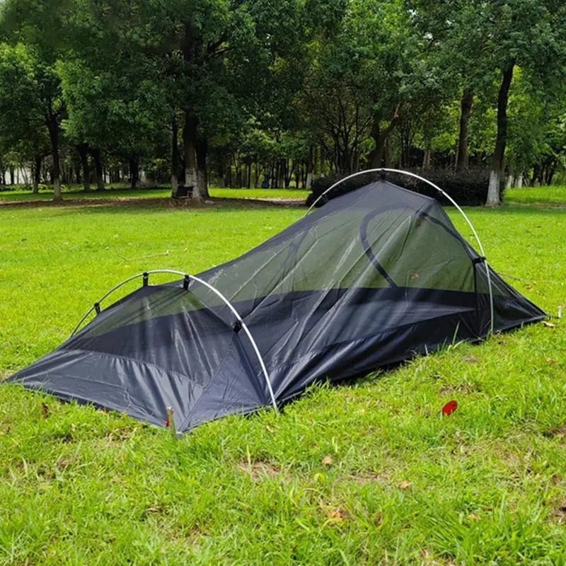 Camping Backpacking Tent 1 Person Tent Breathable Mesh Hiking Mountain Hunting Backpacking Tents To Windproof And Waterproof