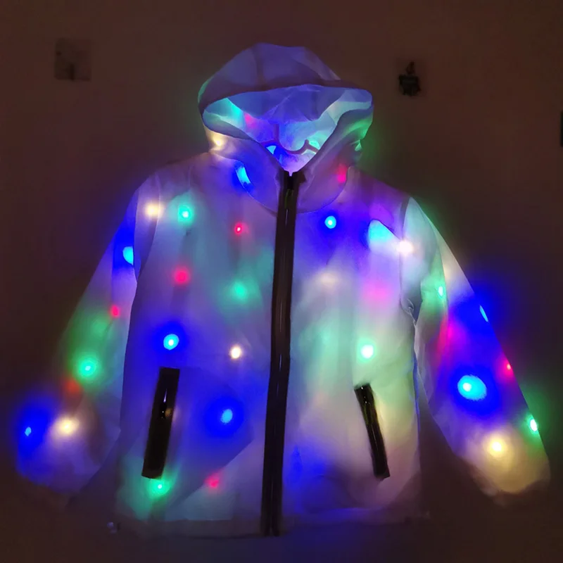 

Led Luminous Costumes Dance DJ Nightclub Stage Street Dance Costume Ghost Step Dance Lights Suits Cool Light Jacket Coat Pants