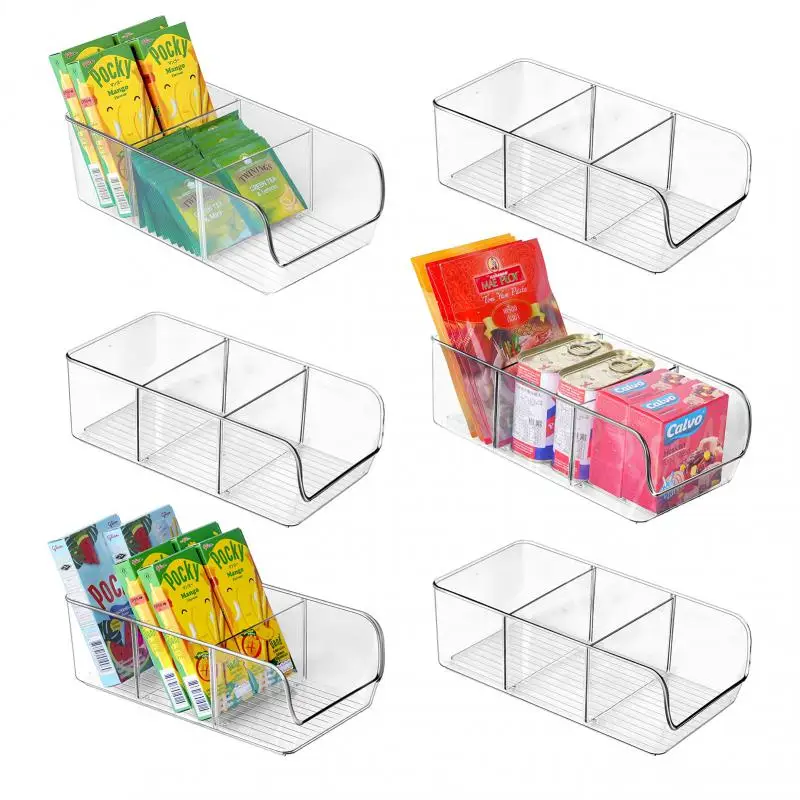 Food Storage Containers Pantry Organizer Transparent Kitchen Storage Organization For PET Refrigerator Storage Box Spice Pouches