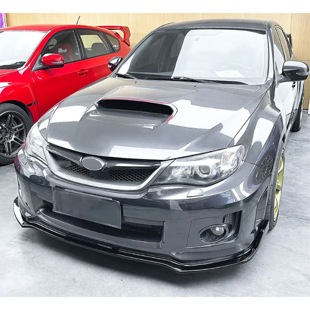 

JXWANCF 3 шт. для Toyota STI Subaru WRX STI Sedan 4-дверный 2011-2014, глянцевый черный сплиттер-спойлер переднего бампера из ABS-пластика